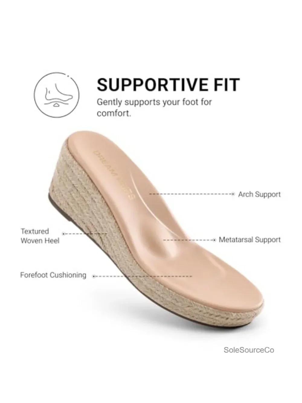 Espadrille Platform Wedge Sandals with Arch Support